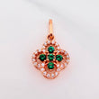 Dije Trebol Doble 1.5 g / 2 cm Oro Rosa 18K
