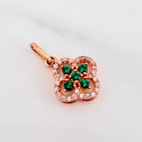 Dije Trebol Doble 1.5 g / 2 cm Oro Rosa 18K