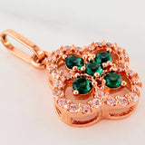 Dije Trebol Doble 1.5 g / 2 cm Oro Rosa 18K
