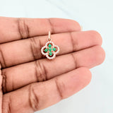 Dije Trebol Doble 1.5 g / 2 cm Oro Rosa 18K