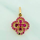 Dije Trebol Doble 1.45 g / 1.9 cm Oro Amarillo 18K