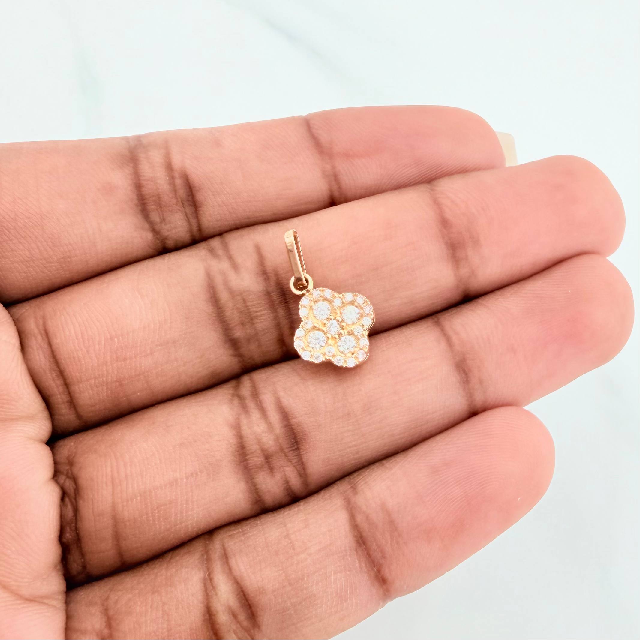 Dije Trebol 1.15 g / 1.8 cm Oro Amarillo 18K
