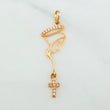 Dije Virgen Maria Cruz 0.7 g / 3.7 cm Oro Amarillo 18K