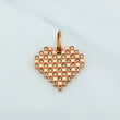 Dije Cuadricula Corazon 2 g / 2 cm Oro Rosa 18K
