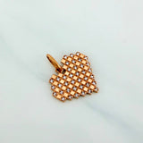 Dije Cuadricula Corazon 2 g / 2 cm Oro Rosa 18K