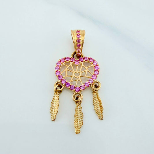 Dije Corazón Atrapasueños 1.65 g / 2.8 cm Oro Amarillo 18K