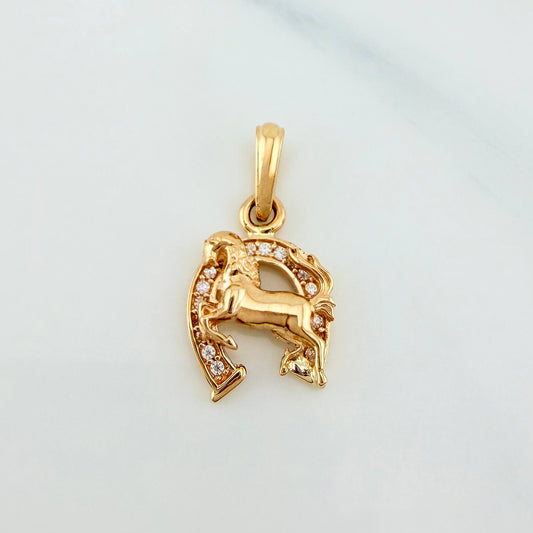 Dije Herradura Caballo 1.75 g / 2.1 cm Oro Amarillo 18K