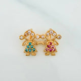 Dije Silueta Niñas 1.2 g / 1 cm Oro Amarillo 18K