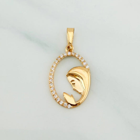 Dije Virgen Maria 0.95 g / 2.5 cm Oro Amarillo 18K