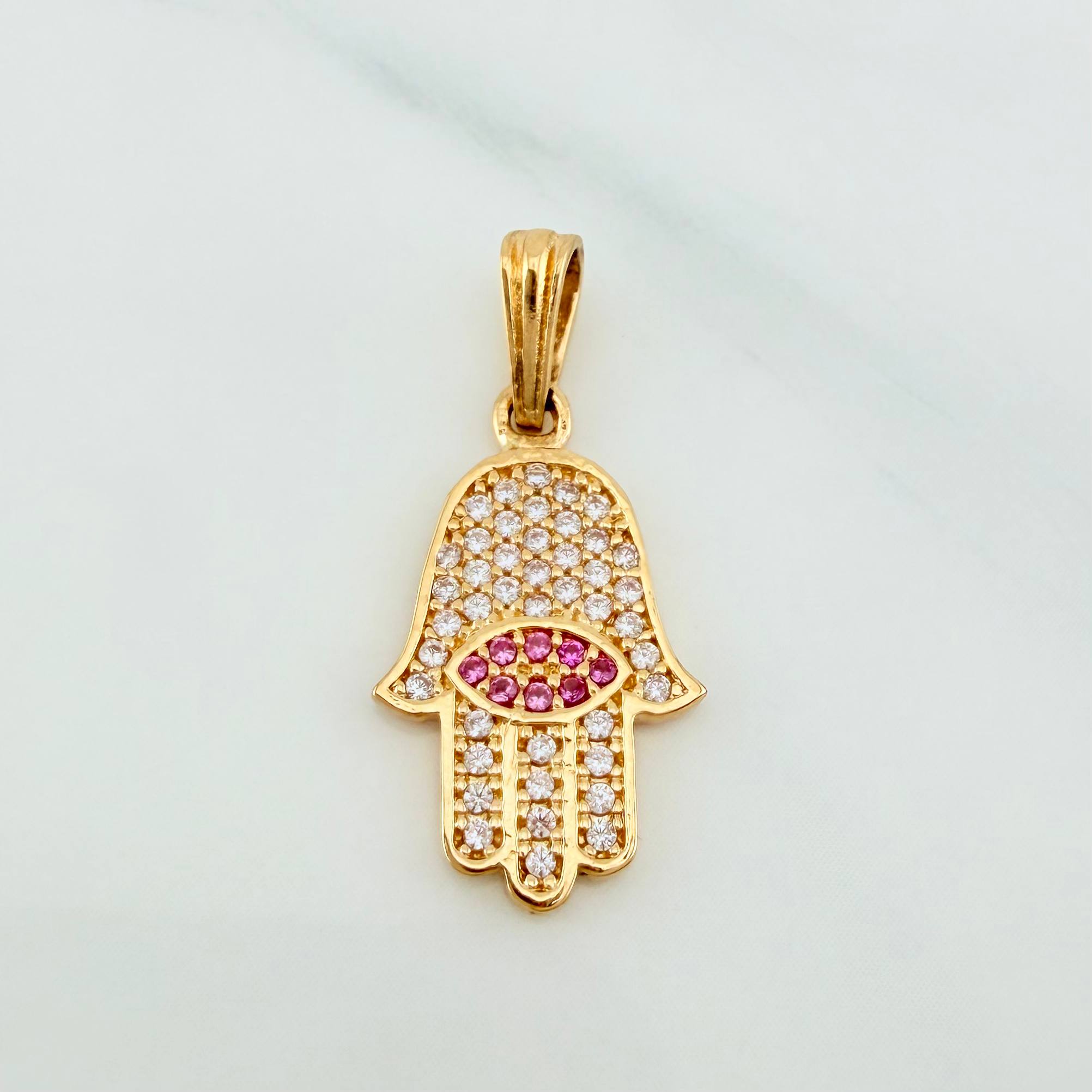 Dije Mano Hamsa 1.75 g / 2.5 cm Oro Amarillo 18K