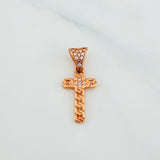 Dije Cruz 1.2 g / 2.2 cm Oro Rosa 18K