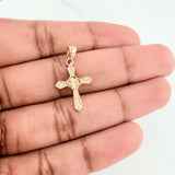 Dije Cruz Trebol 1.2 g / 2.4 cm Oro Amarillo 18K
