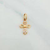 Dije Cruz Gotica 0.6 g / 1.8 cm Oro Amarillo 18K