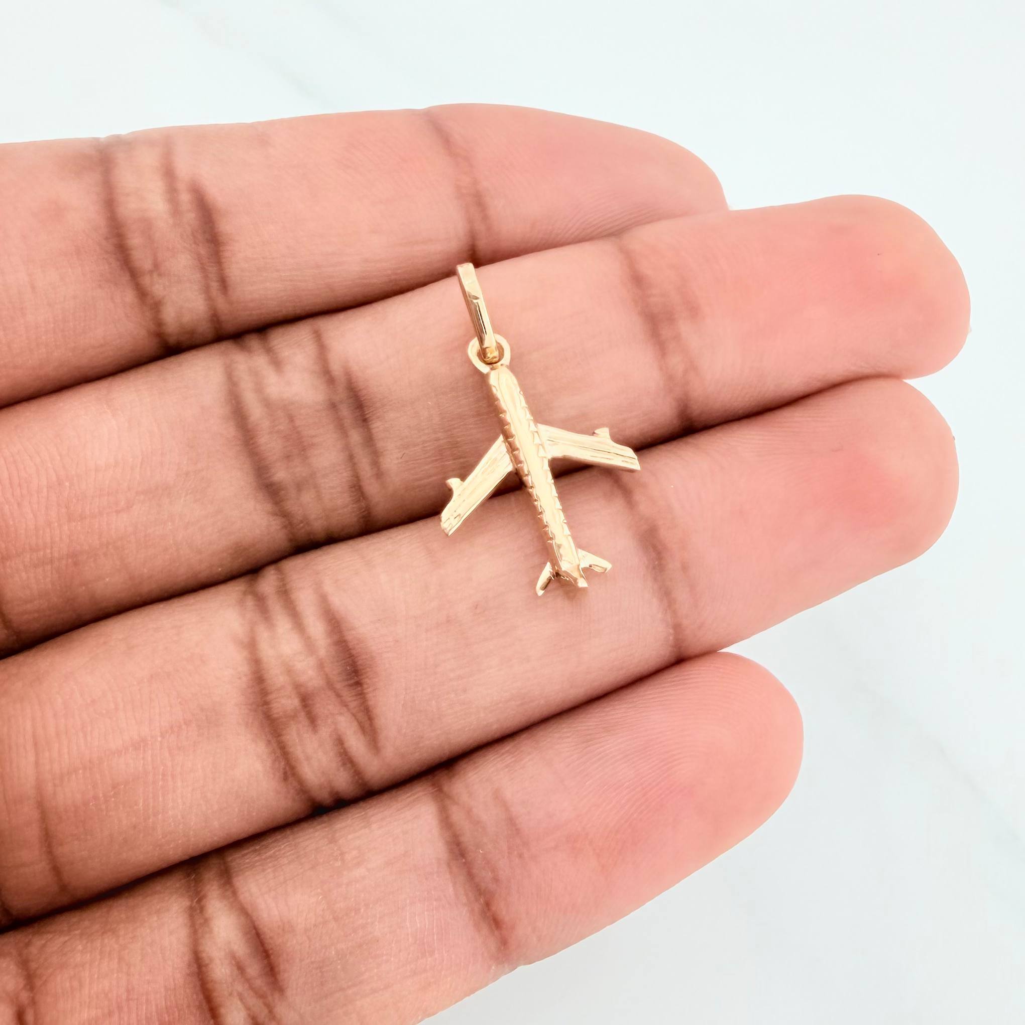 Dije Avion 0.9 g / 2.3 cm Oro Amarillo 18K