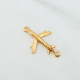Herraje Avion 0.9 g / 2.2 cm Oro Amarillo 18K