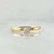Anillo Solitario Clasico 1.1gr / T6 3/4 / Circon Blanco Oro Amarillo 18K ©