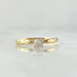 Anillo Solitario Clasico 1.05gr / T5 1/4 / Circon Blanco Oro Amarillo 18K ©