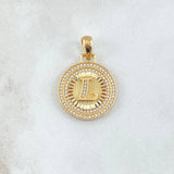 Dije Medalla Letra L 4.65gr / 3cm / Oro Amarillo 18K