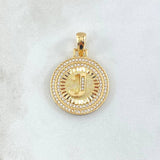Dije Medalla Letra J 4.35g / 3.1cm Oro Amarillo 18K