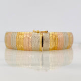 Pulso Destellos 28.45g / 20cm / 14.55mm Tres Oros 18K