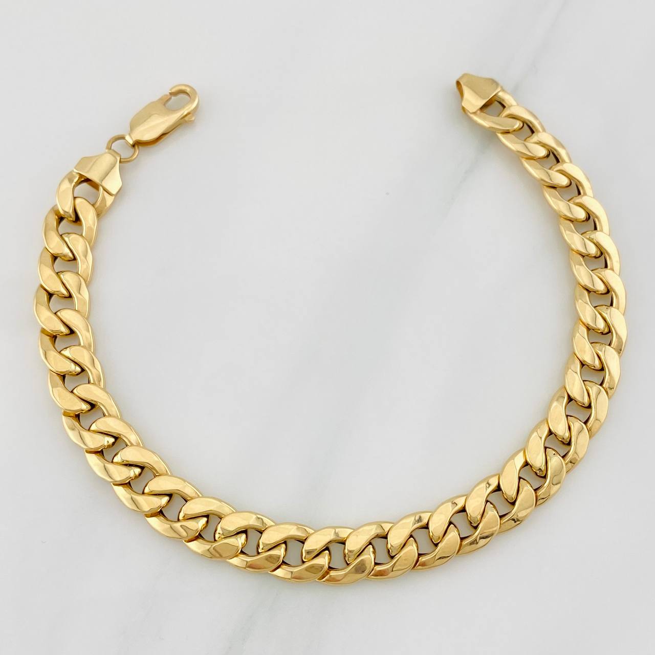 Pulso Cubana 7.7g / 20.05cm / 7.85mm Oro Amarillo 18K
