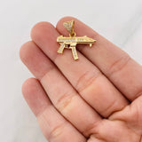 Dije Mini Uzi 2.45g / 2cm Oro Amarillo 18K