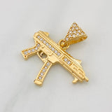 Dije Mini Uzi 2.45g / 2cm Oro Amarillo 18K