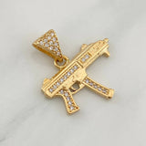 Dije Mini Uzi 2.45g / 2cm Oro Amarillo 18K