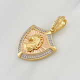 Dije Placa Caballo 6.3g / 3.05cm Tres Oros 18K