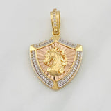 Dije Placa Caballo 6.3g / 3.05cm Tres Oros 18K