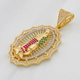 Dije Virgen de Guadalupe 9.95g / 5cm Dos Oros Amarillo Blanco 18K
