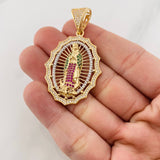 Dije Virgen de Guadalupe 9.95g / 5cm Dos Oros Amarillo Blanco 18K