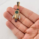 Dije Cohete 6.9g / 4.05cm Tres Oros 18K