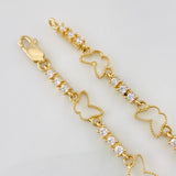 Pulso Mariposas 6.45g / 18cm / 2.6mm Oro Amarillo 18K