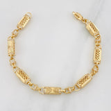 Pulso Rustico Malla Cilindrica 16.9g / 20.5cm / 6.2mm Oro Amarillo 18K