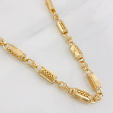 Cadena Rustica Malla Cilindrica 56.25g / 65cm / 6.55mm Oro Amarillo 18K