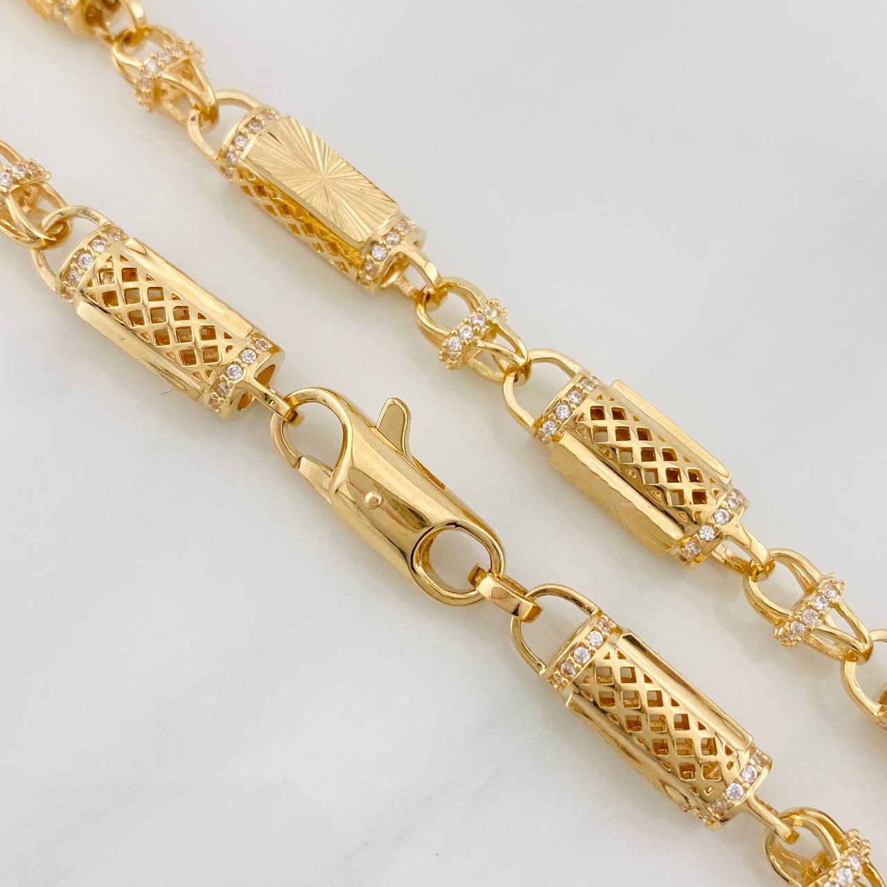 Cadena Rustica Malla Cilindrica 56.25g / 65cm / 6.55mm Oro Amarillo 18K