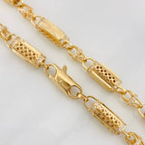 Cadena Rustica Malla Cilindrica 56.25g / 65cm / 6.55mm Oro Amarillo 18K