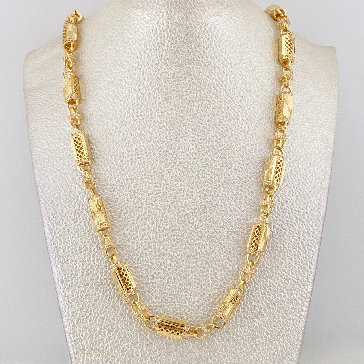 Cadena Rustica Malla Cilindrica 56.25g / 65cm / 6.55mm Oro Amarillo 18K