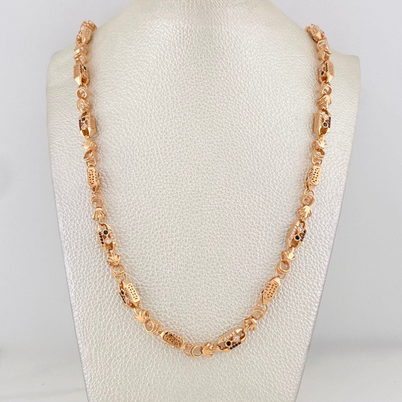 Cadena Rustica Malla 55.8g / 65cm / 5.1mm Oro Rosa 18K