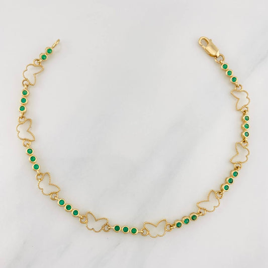 Pulso Halo Mariposa 5.05g / 18.05cm / 2.47mm Oro Amarillo 18K