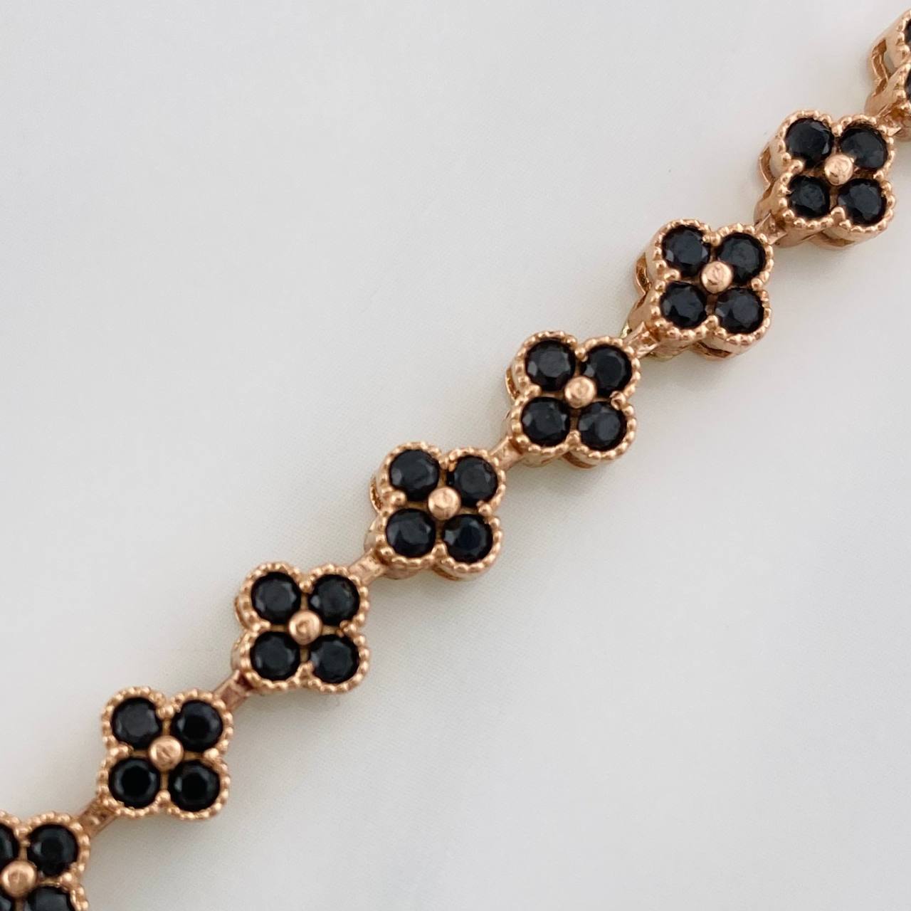 Pulso Flores 11g / 18cm / 5.95mm Oro Rosa 18K