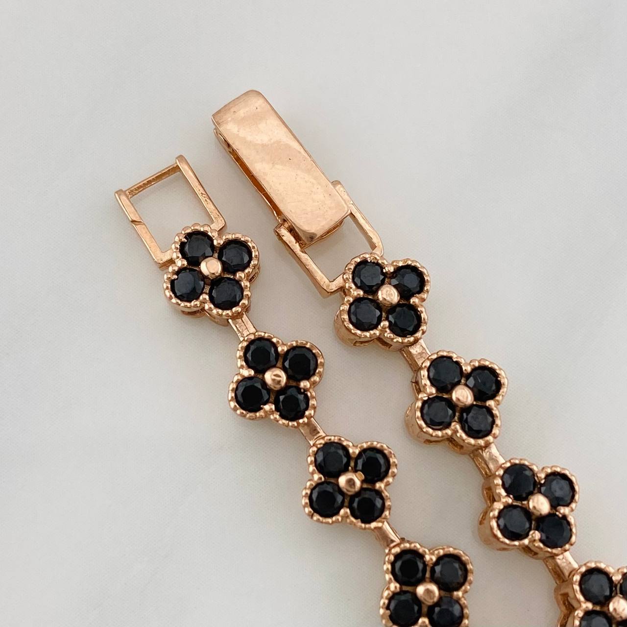 Pulso Flores 11g / 18cm / 5.95mm Oro Rosa 18K
