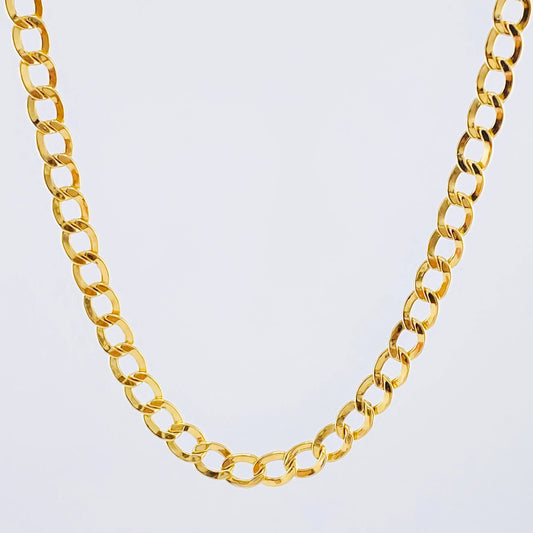 Cadena Cubana 9.1gr / 60cm / 4.9mm Oro Amarillo +1 18K ©