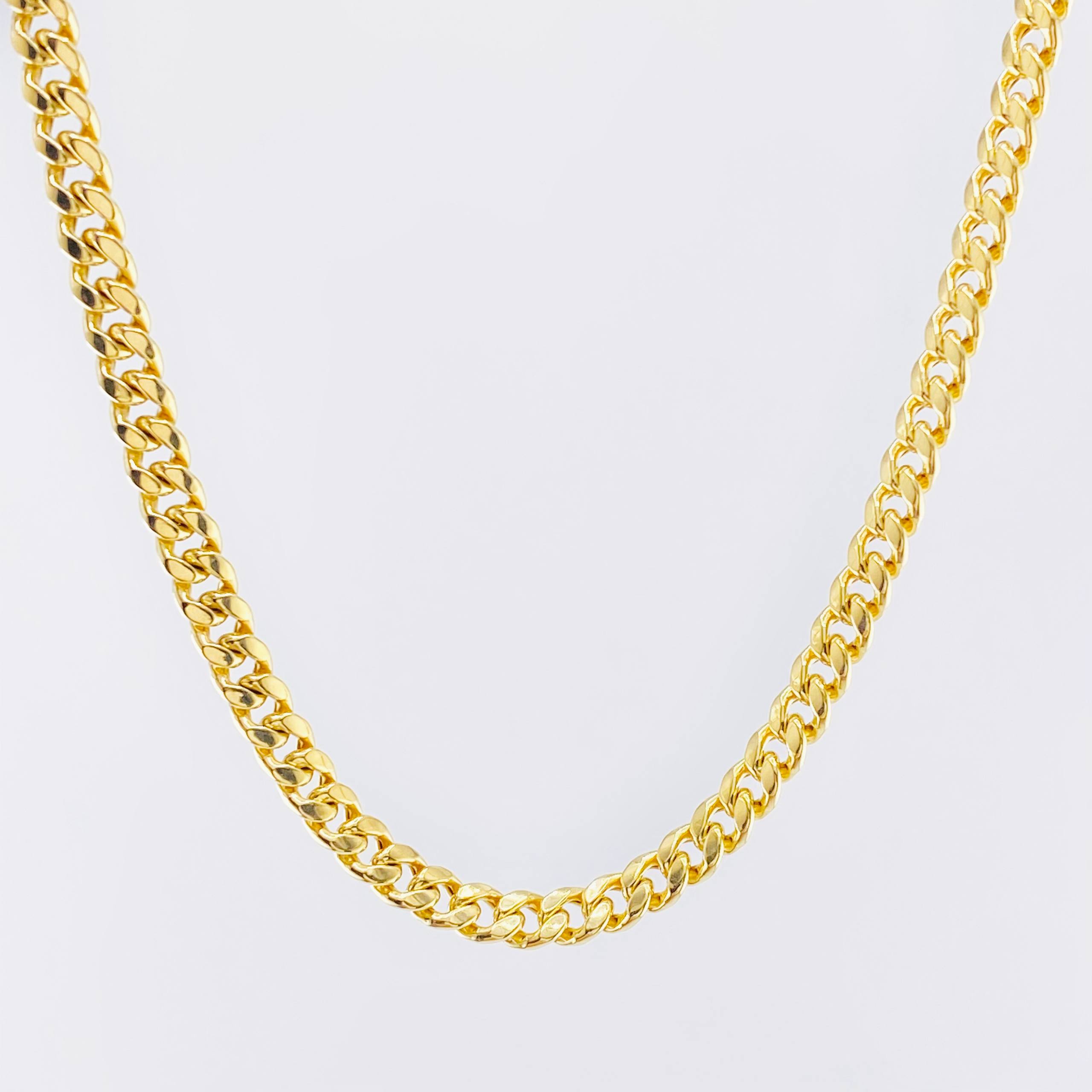 Cadena Cubana 9.4gr / 50cm / 4.5mm Oro Amarillo +1 18K *
