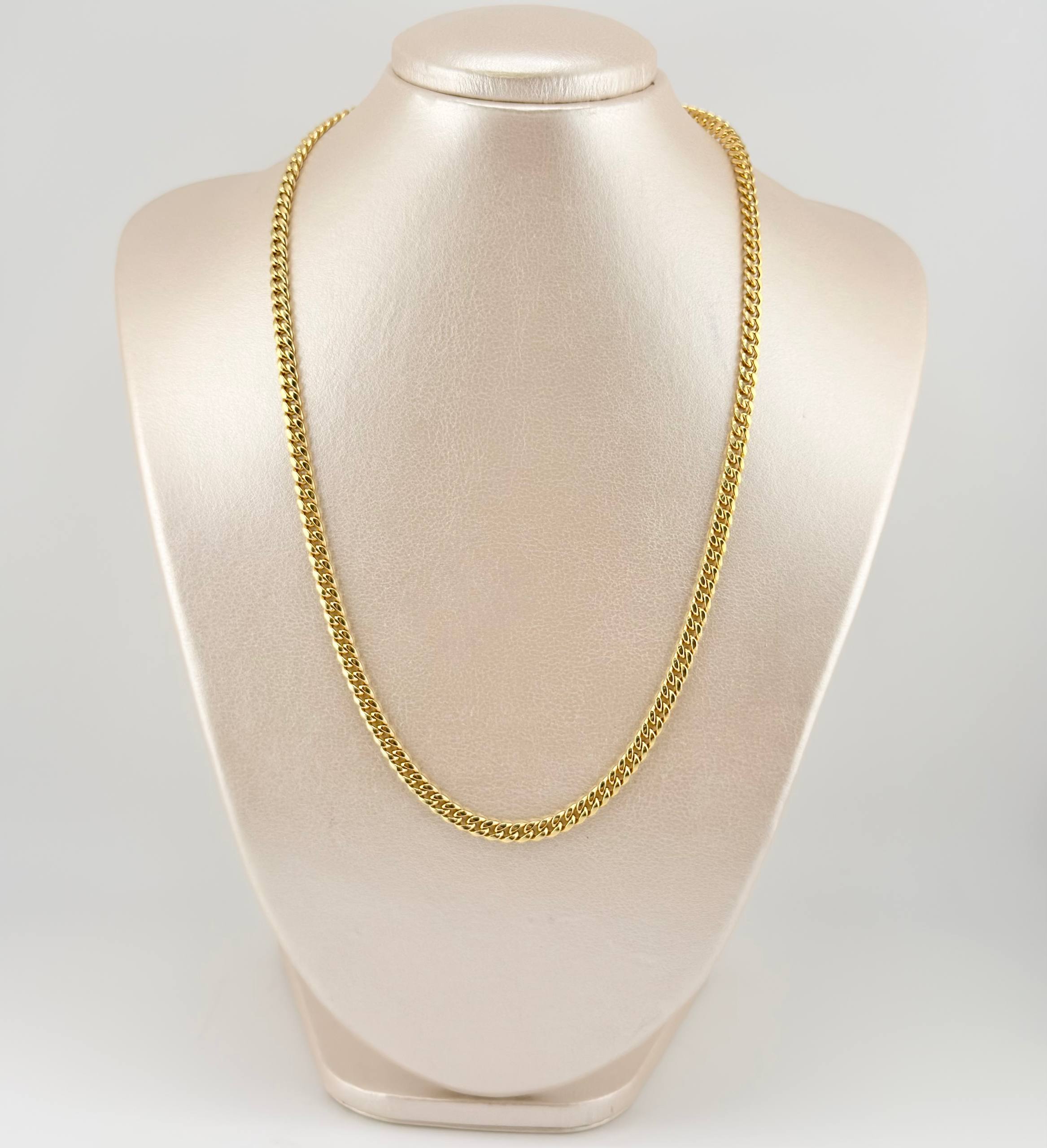 Cadena Cubana 9.4gr / 50cm / 4.5mm Oro Amarillo +1 18K *