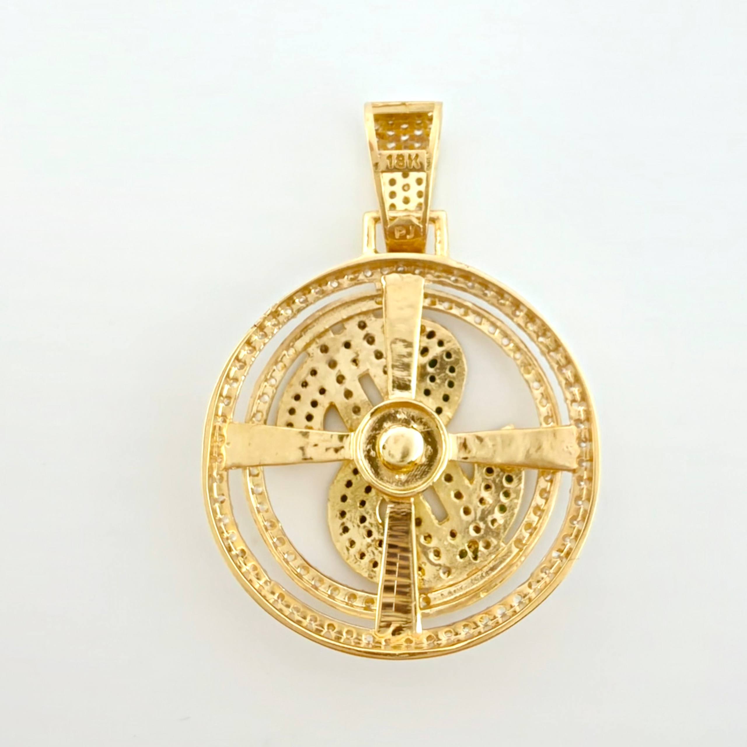 Dije Silueta Signo Dolar Movil 12.95gr / 4.4cm / Oro Amarillo 18K