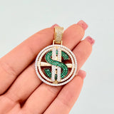 Dije Silueta Signo Dolar Movil 12.95gr / 4.4cm / Oro Amarillo 18K