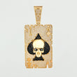 Dije Calavera Carta Pica De As 10.95gr / 4.9cm / Oro Amarillo 18K