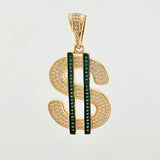 Dije Signo Dolar 7gr / 4cm / Oro Amarillo 18K *